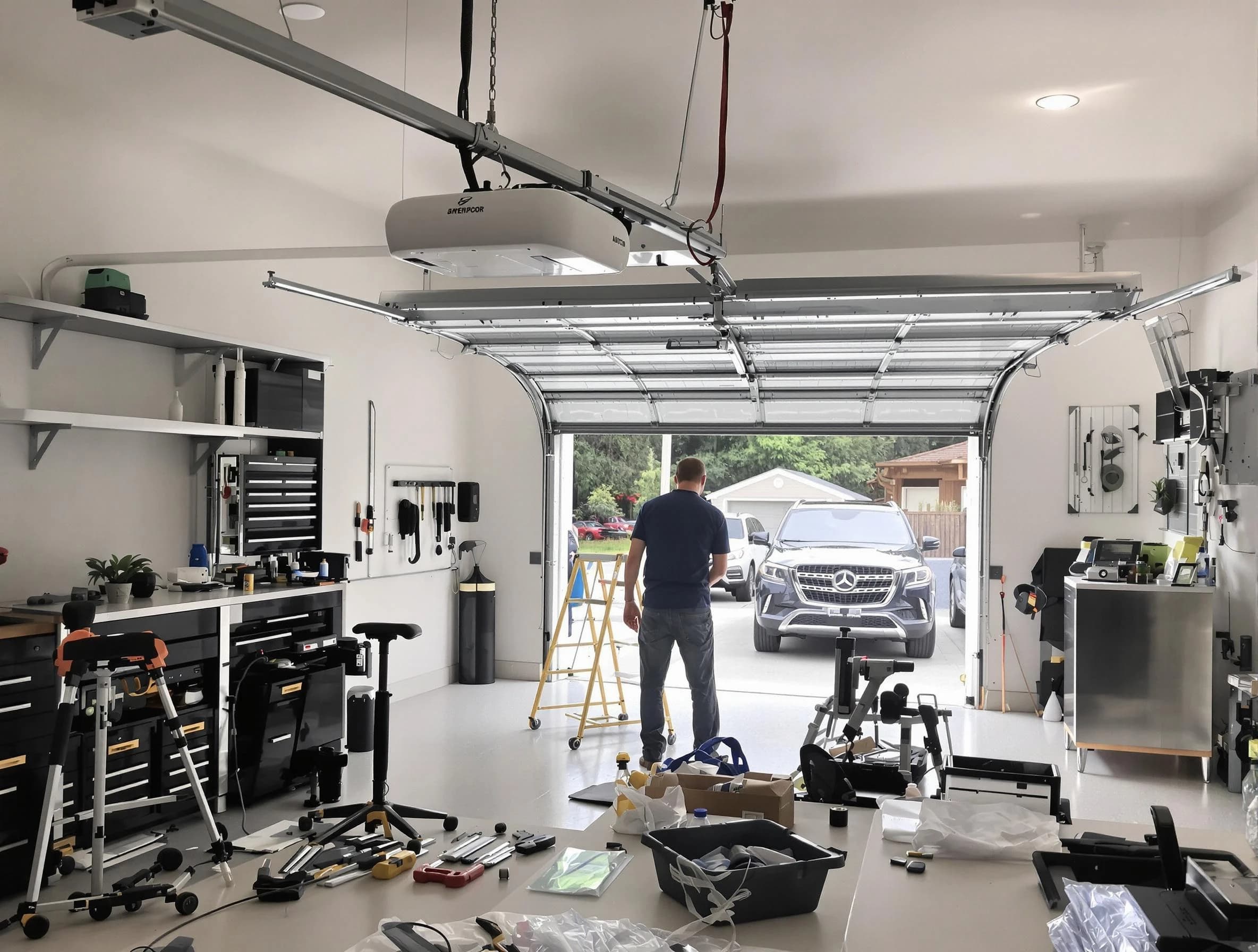 Garage door opener installation by Senoia Garage Door Repair in Senoia