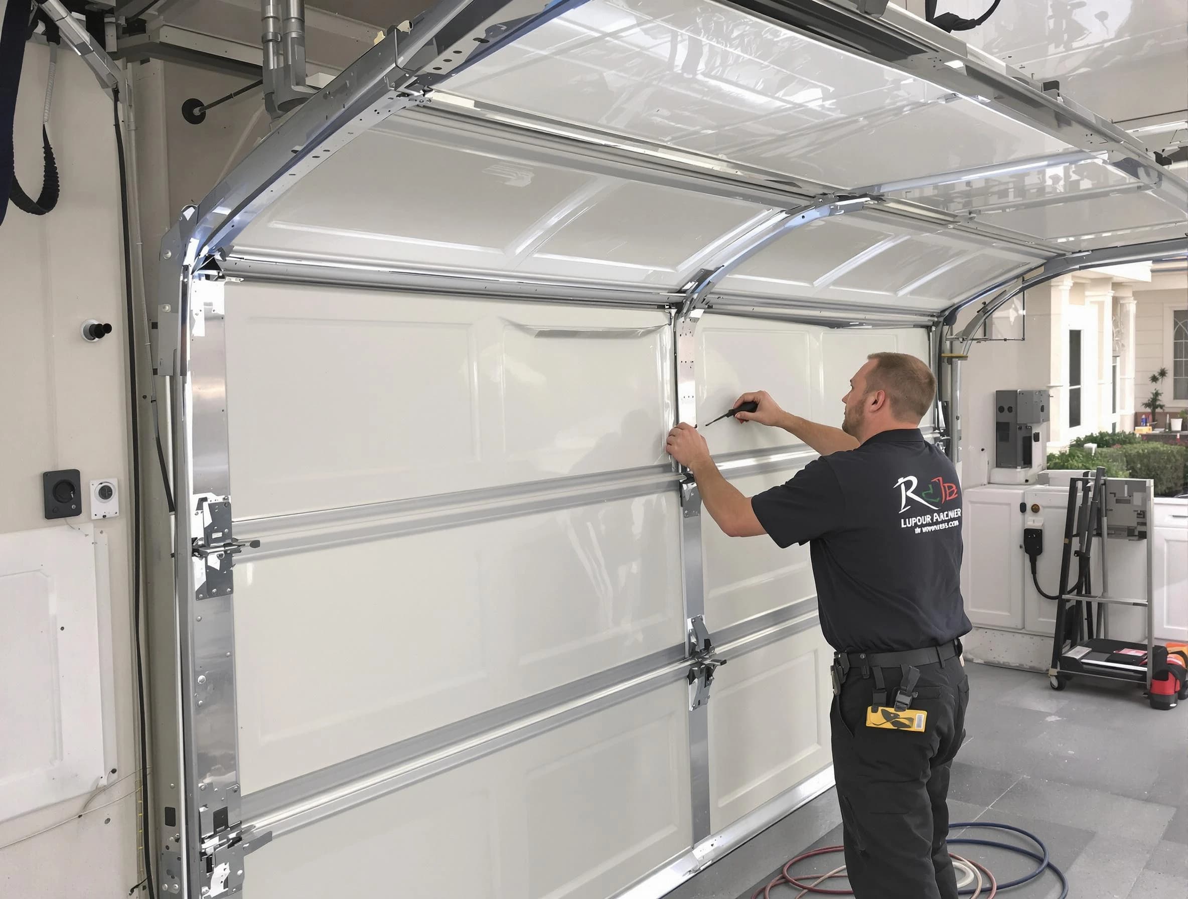 Senoia Garage Door Repair professional performing panel repair in Senoia