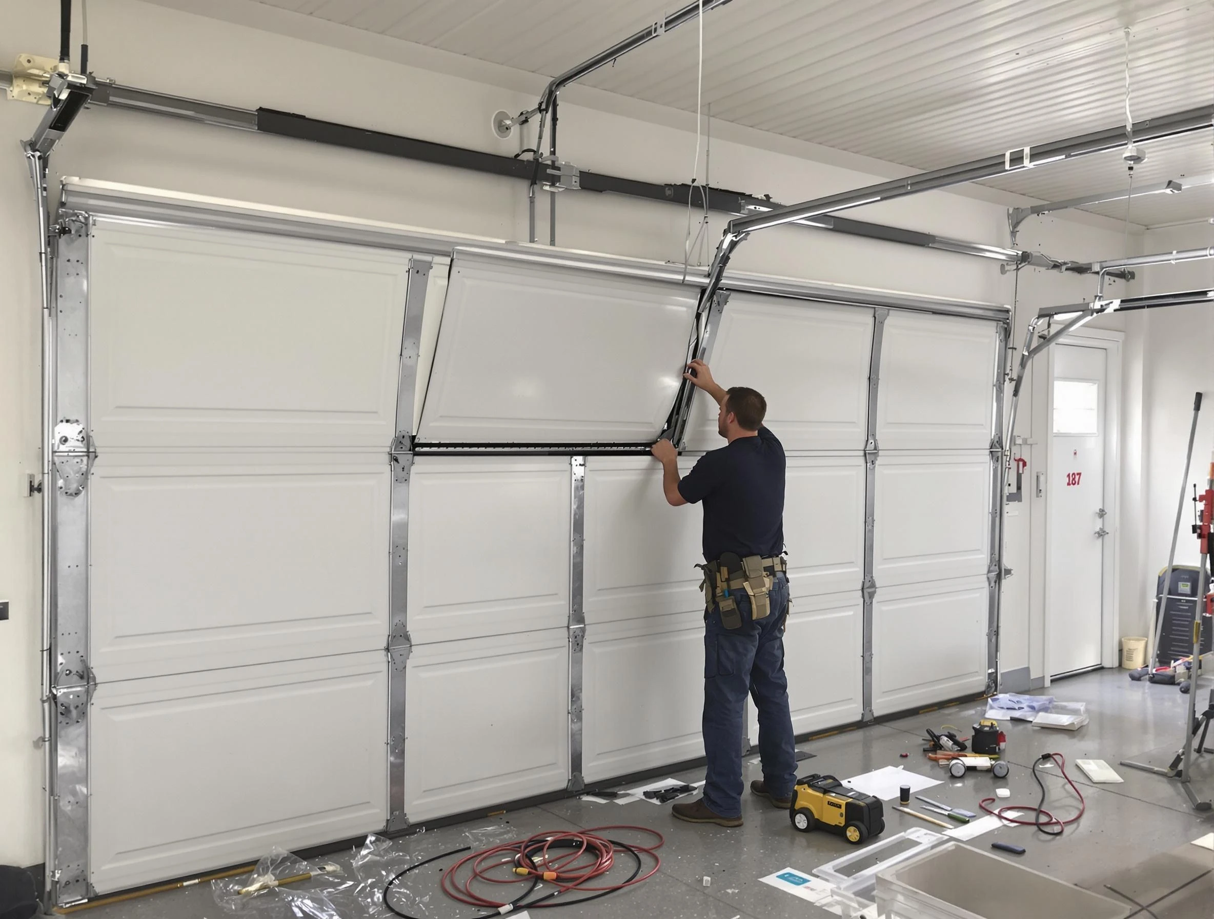 Garage Door Section Replacement in Senoia