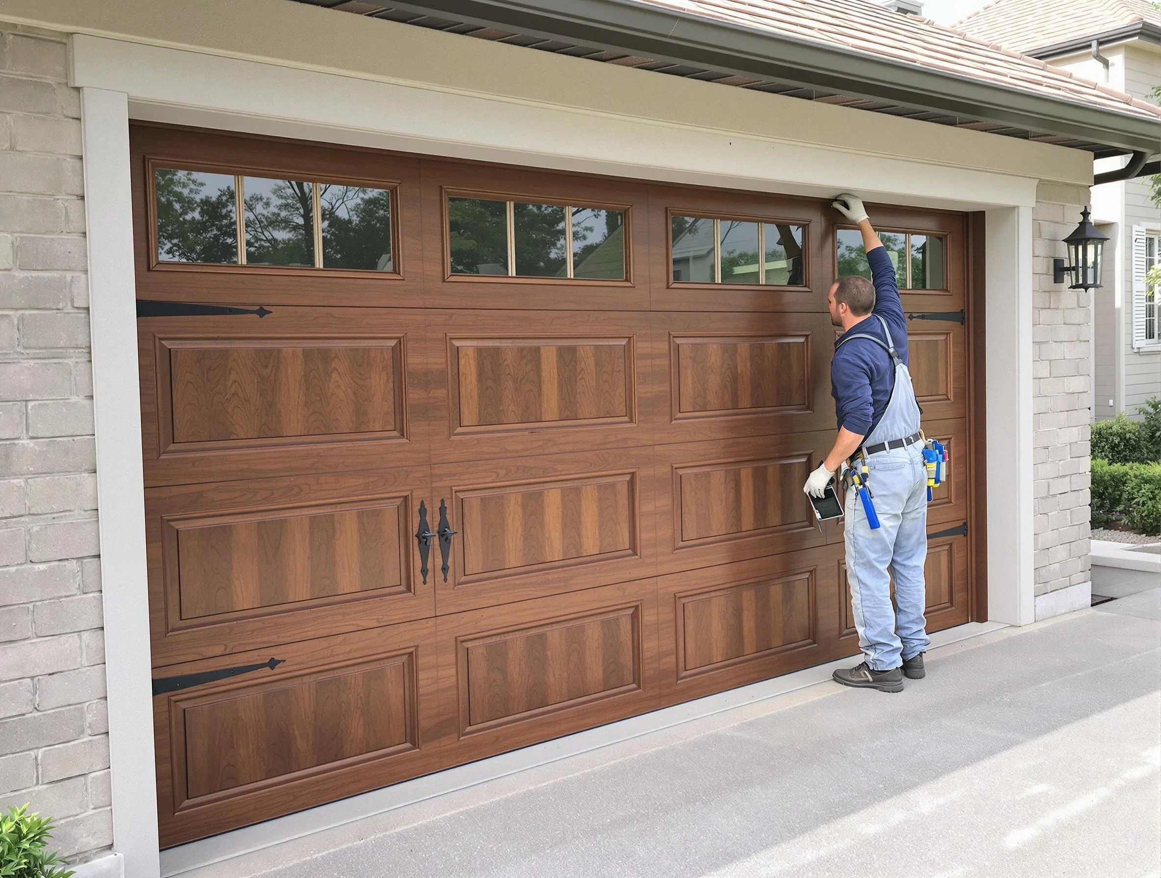 Custom garage door showcase by Senoia Garage Door Repair in Senoia